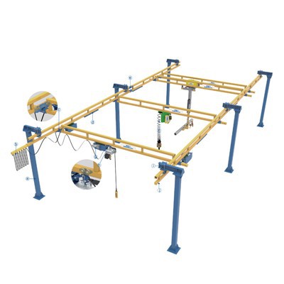 מנוף מונורייל מתלה